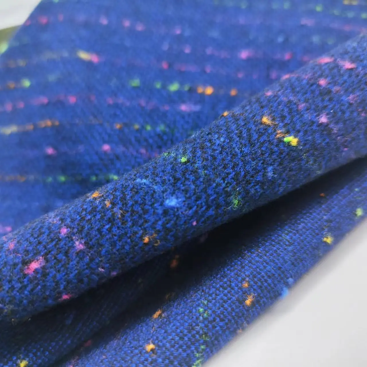 Polyester rayon spandex yarn dyed check brushed sweater tweed hacci spun knit fabric