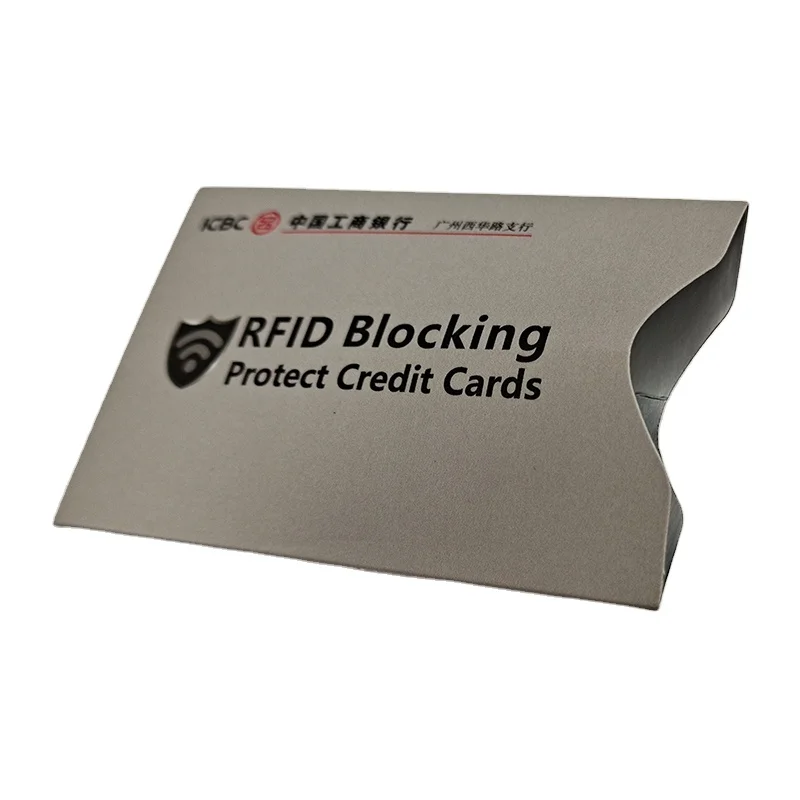 2023 Hot Sale RFID Blocking Card Sleeve Protector RFID Blocking Scanning Aluminum Foil Card Holder Sleeve