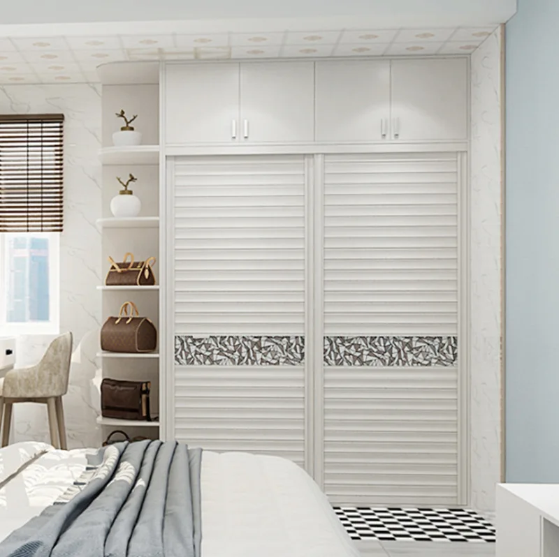 Modern new design wooden minimalist children and baby closet organizer fabric wardrobe for home kids girls