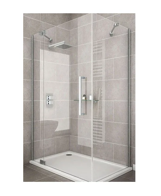 New design aluminum profile glass shower pivot room door with tempered insulated clear glass for bathroom
