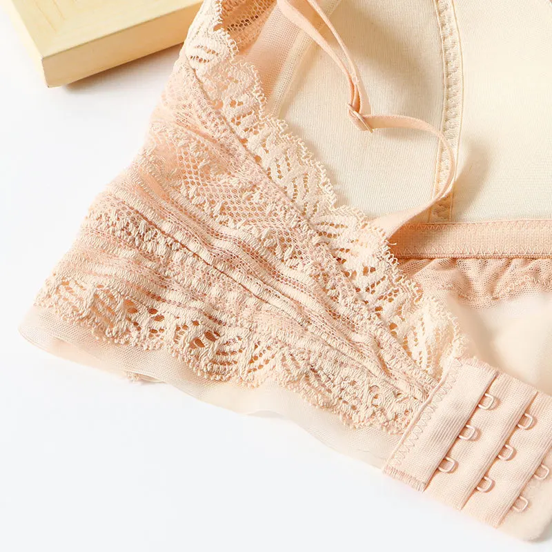 New Girl Lace Hot Sexy Fancy Lady silk underwear sexy black silk bra ice silk seamless bra