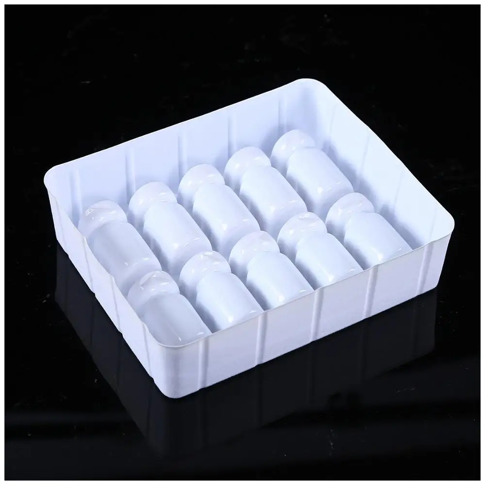 
Black 7 Units Insert Blister Process Plastic Medical Bottle Packaging Vial Tray 