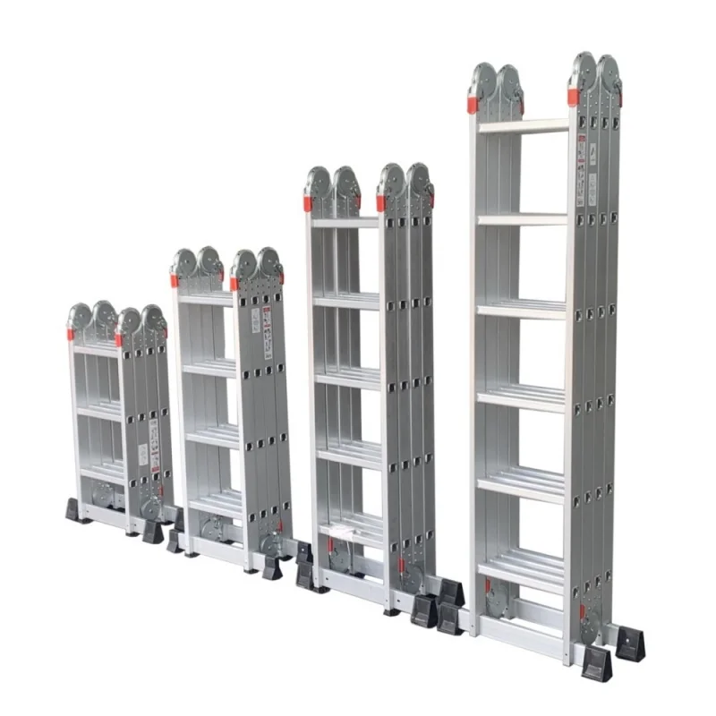 En131 3.45m 4X3step Folding Roof Ladder Aluminium with Big Joint Multiposition Ladder Accessory