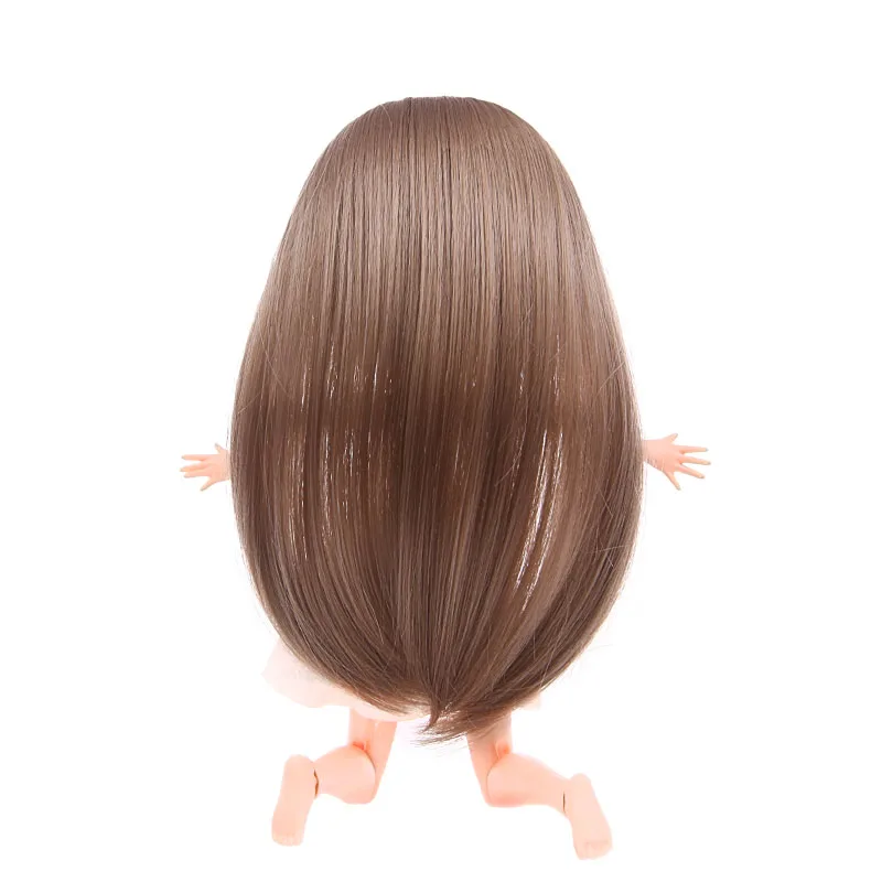 factory price brown straight blythne doll wig heat temperature fiber quality bjd wig