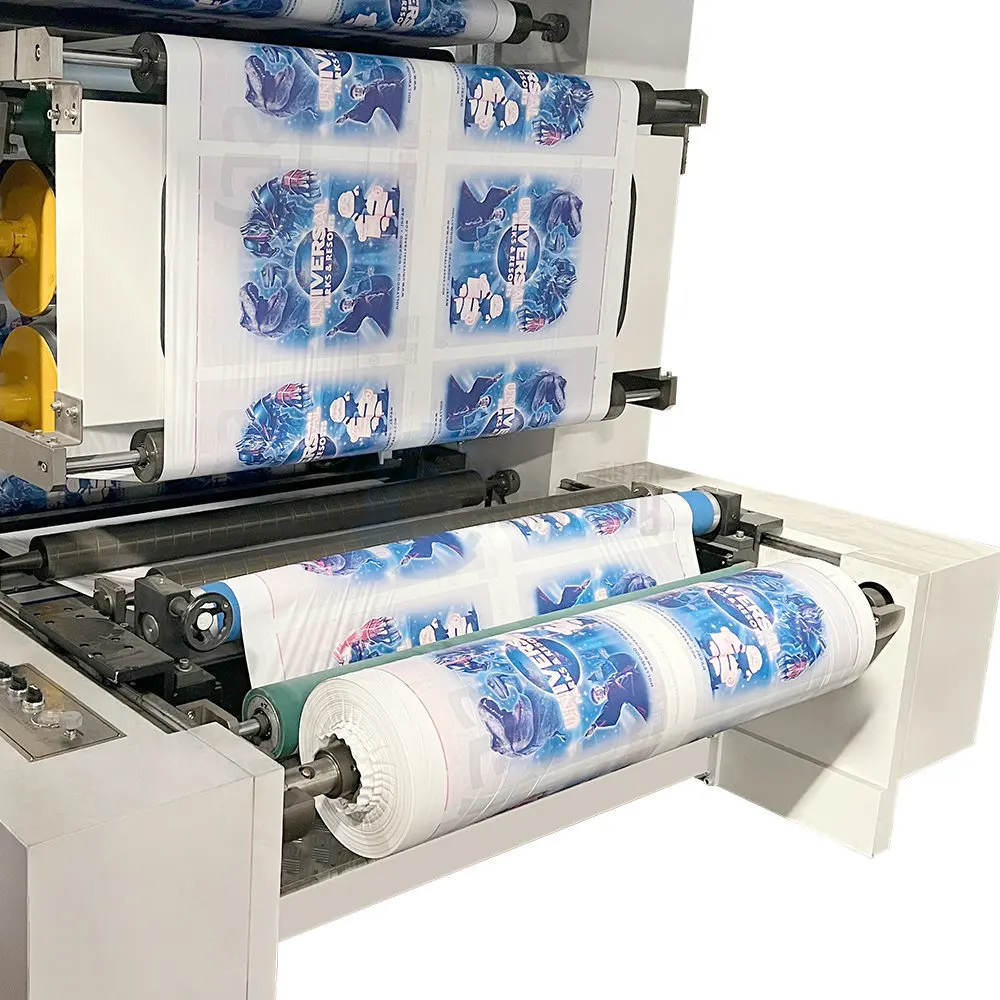 High Speed Plastic Bag Paper Pouch CI Flexographic Printing Machine