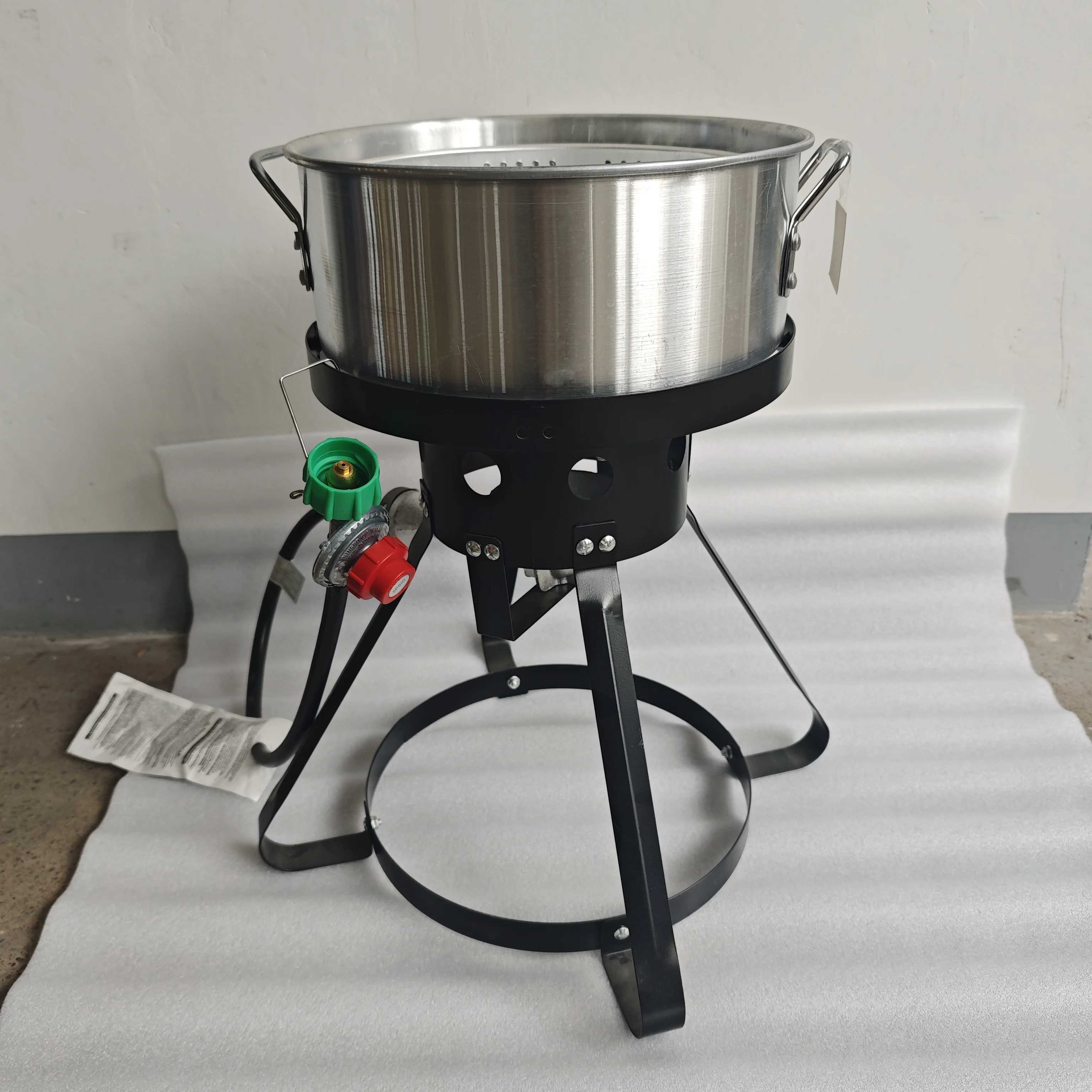 10QT алюминиевая корзина для рыбы на открытом воздухе кастрюля коптильня морепродуктов набор фритюрницы