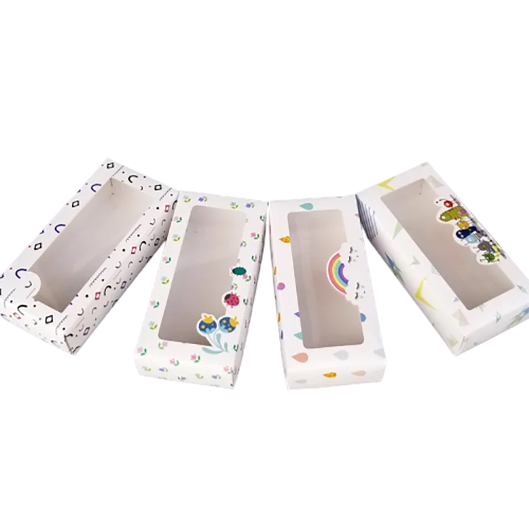 
 Дешевая плоская упаковочная бумажная коробка с логотипом и размером на заказ, белая картонная бумажная упаковочная коробка с прозрачной крышкой  