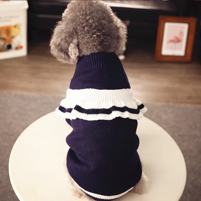 Fashion brand pet dog sweater knitted plush warm puppy cat dog winter clothes