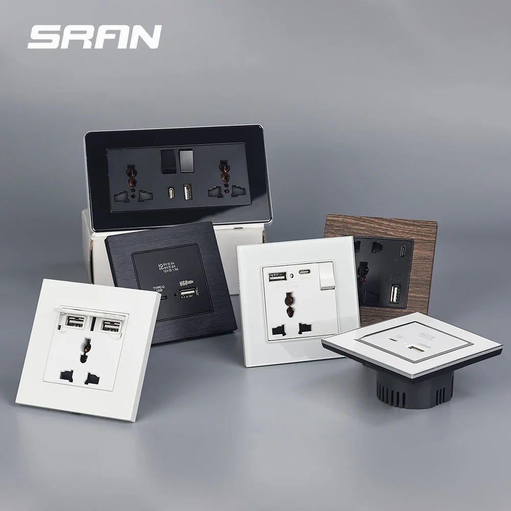 Universal Multi-function Design Electrical Light Switch Buttons and Outlet Socket