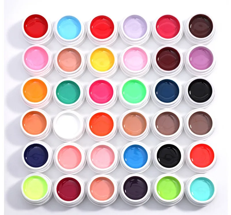 36 Colors UV Gel Nail Polish Canned Glue 2024 New Nail Enhancement Solid Color Painting Glue Phototherapy Nail Painting Flower