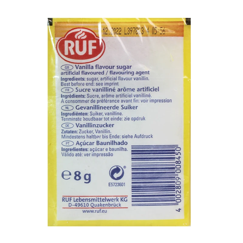 
RUF Vanillin Sugar Vanilla Sugar for Baking 