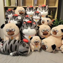 Hot Wholesale Custom Stuffed Soft Cute Lovely Cartoon Gifts Kids Animal Shar Pei Baza Black Pet Puppy Plush Toy Pillow Doll