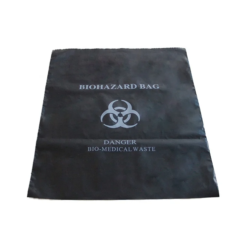 Disposable plastic biohazard waste bags yellow red gravure logo printing sharps container biohazard bag