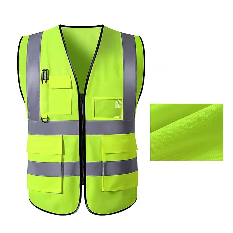 Construction Safety Workwear 100% Polyester Material Hi Vis Reflective Jackets for Outdoor Sanitation