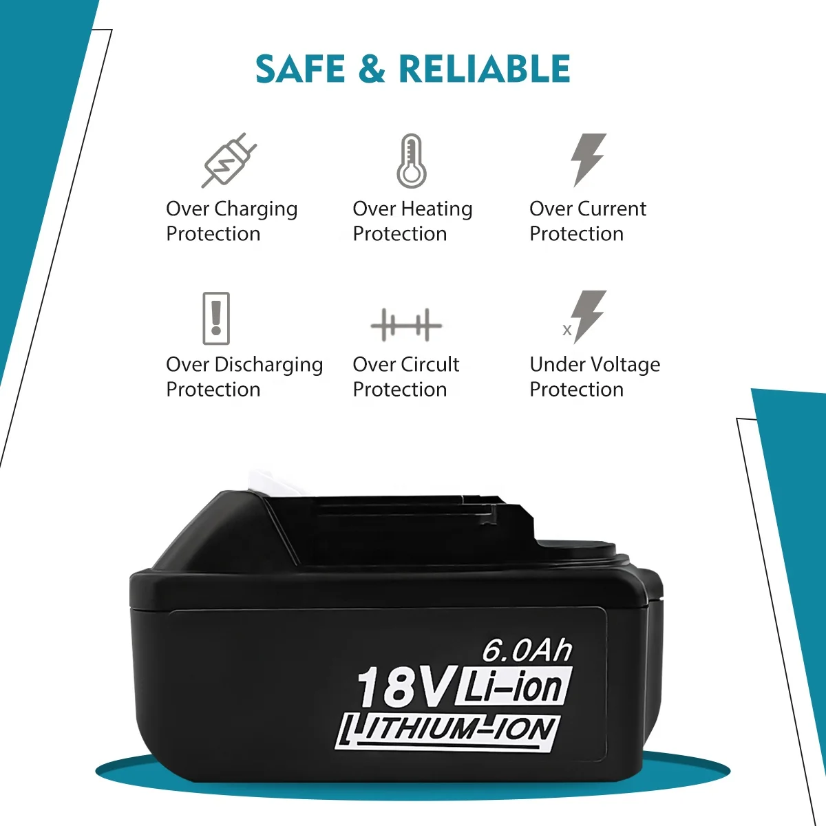 Best Sale Replica Makita Battery BL1860 BL1850 Lithium ion Bl1830 Batterie for Makita 18v LXT Battery 4.0Ah with BMS