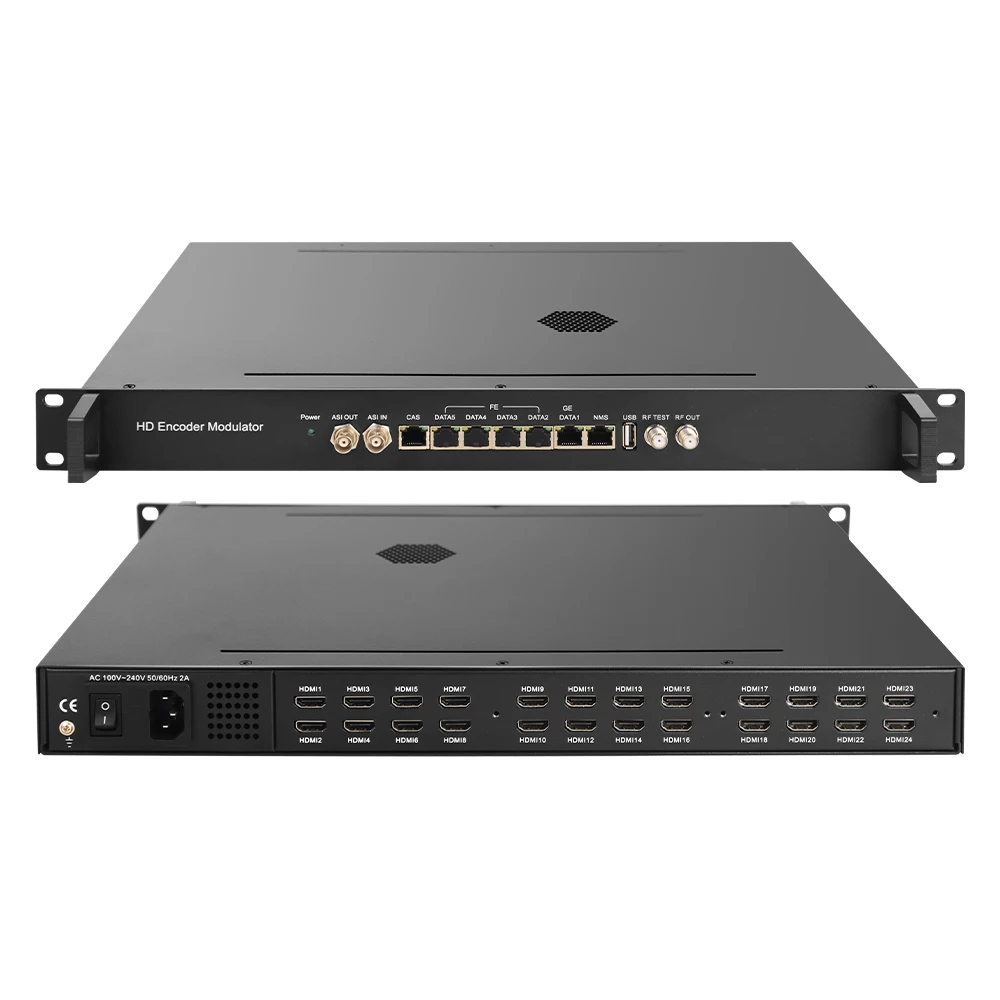 Softel High Definition 24 Channels Digital Encoder Modulator MPEG-4 AVC/H.264 Encoder Modulator