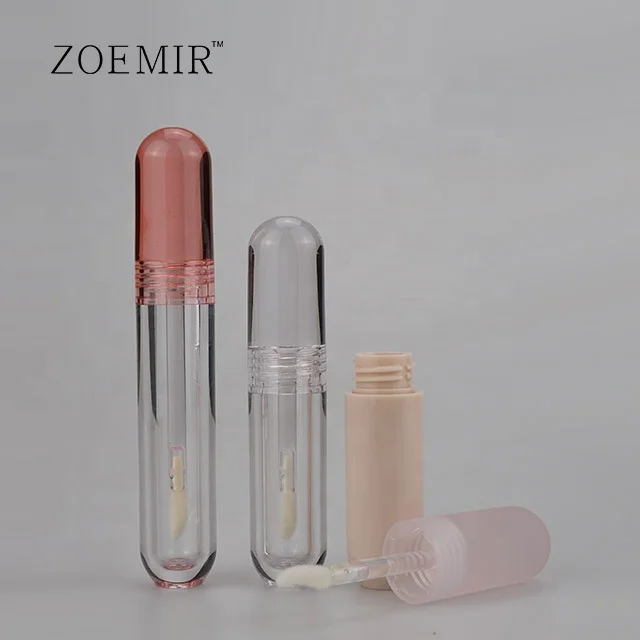 Zoemir lipgloss tubes kit PETG material bullet shape top lipgloss tube cosmetics packaging lip glaze container