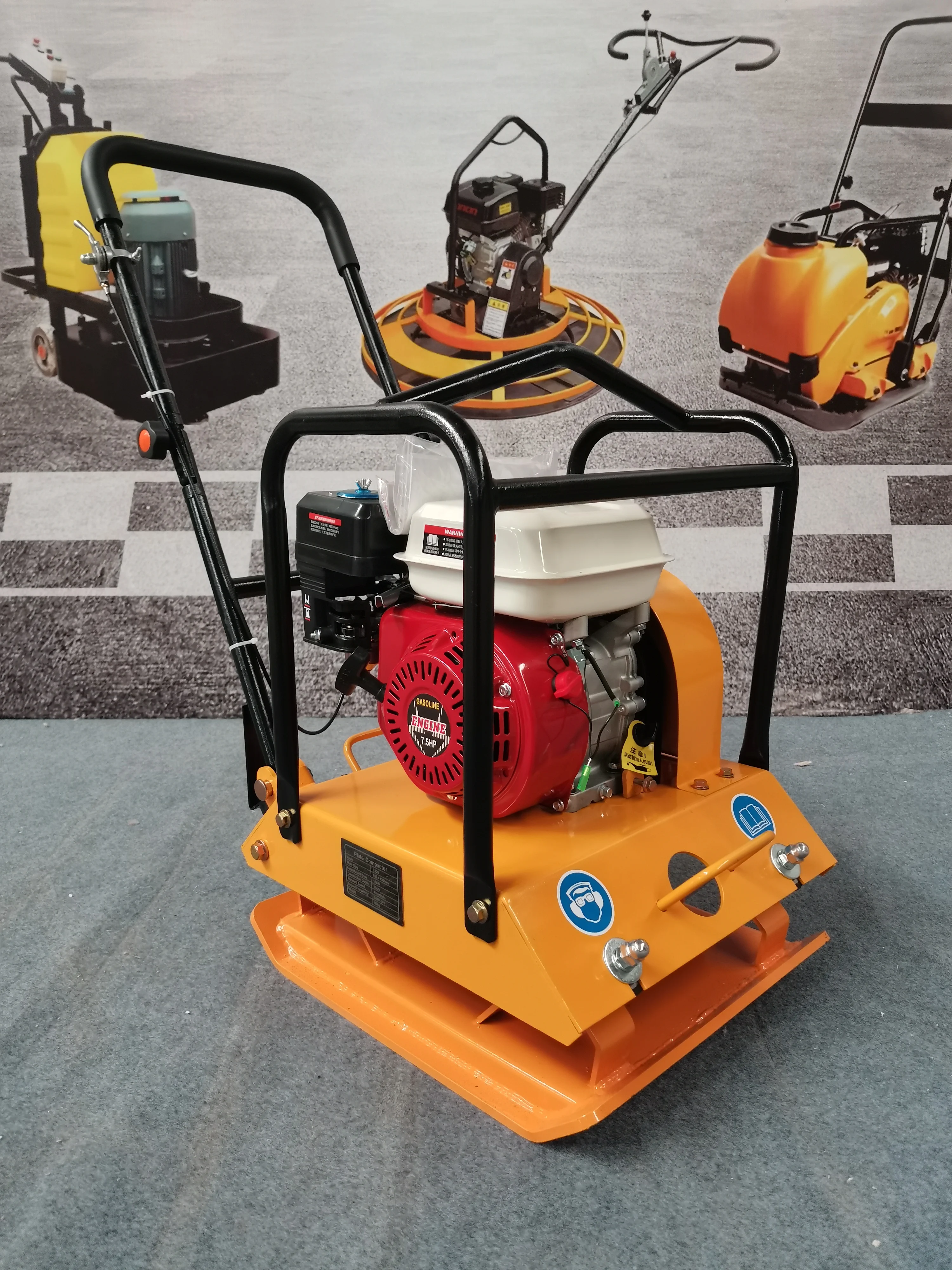 High Quality Power Construction Machine Vibrating Gasoline Compactor Ground Floor Asphalt Soil Plate Compactor For Construction