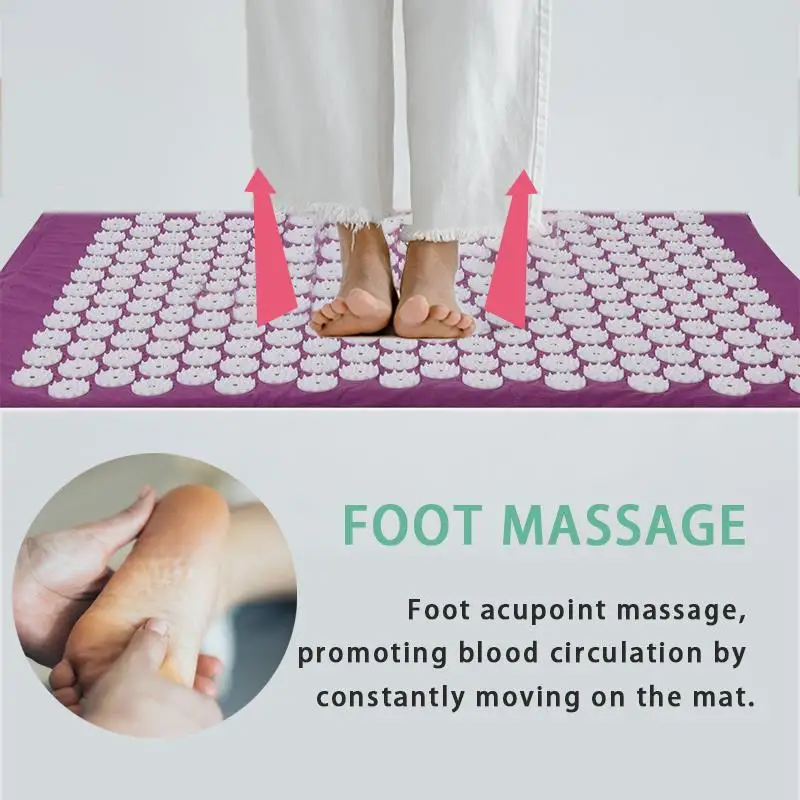 wholesale foot lotus Spike linen mattress Yoga Acupressure Acupuncture Massage mat and Pillow set