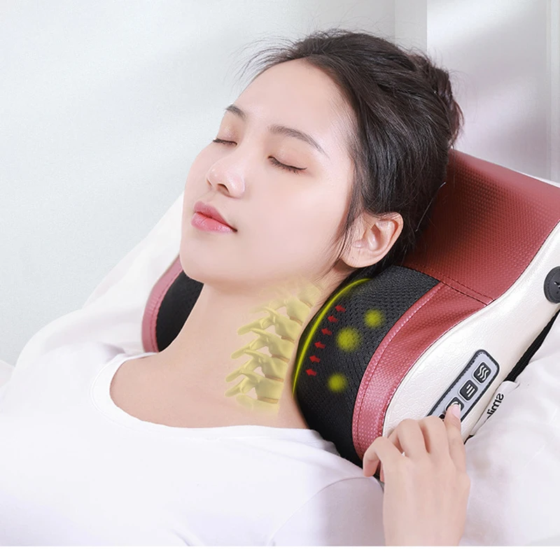 Electric Car Head Shoulder Back Body Neck Kneading Shiatsu pillow massager Car Home Cervical Shiatsu Massager