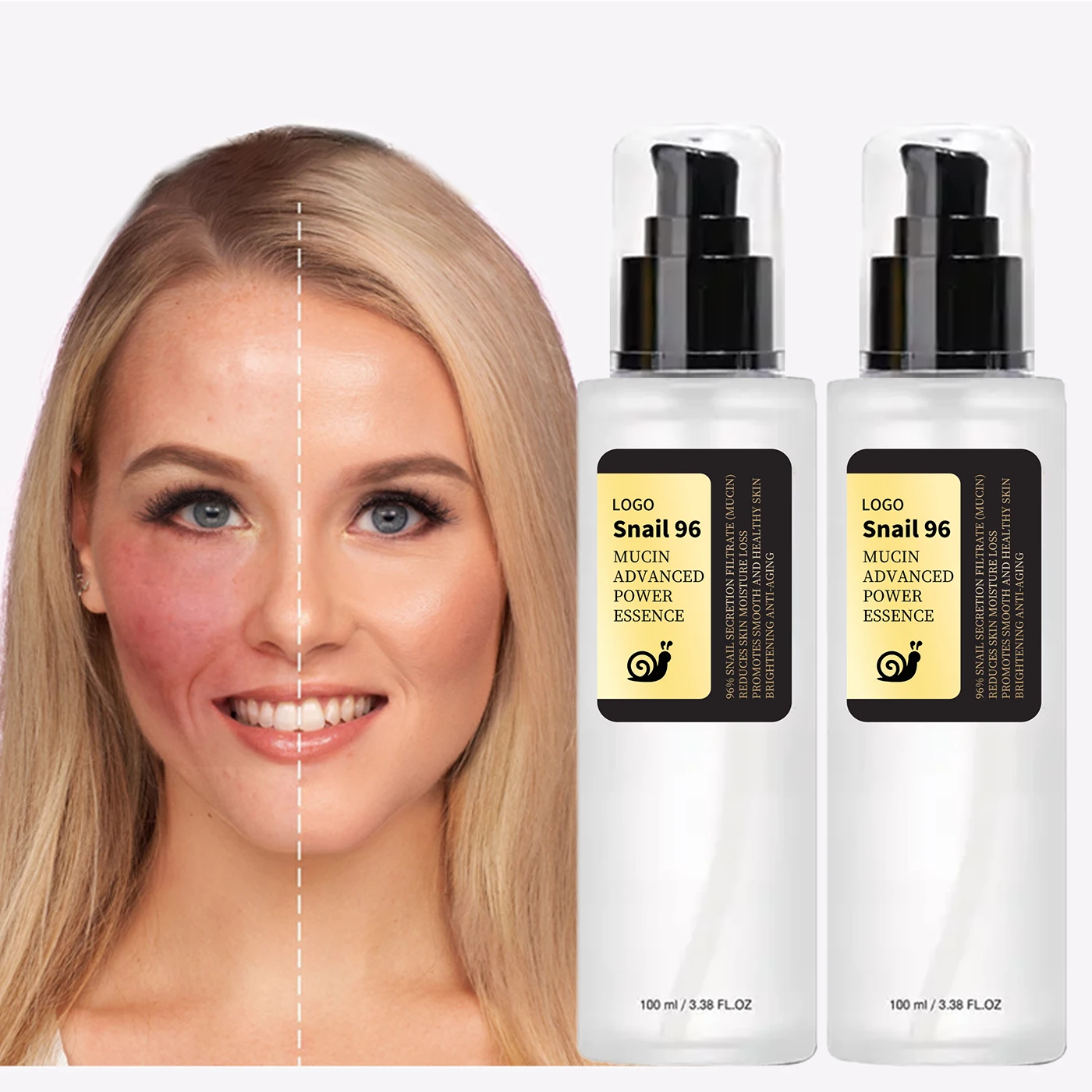 private label repairing damaged skincare hydrating power serum advanced 96% snail mucin anti aging