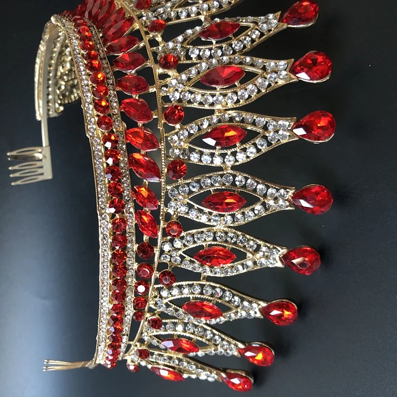 LUOXIN New Custom Wedding Pageant Tiara Crown Rhinestone Wedding Bridal Tiaras