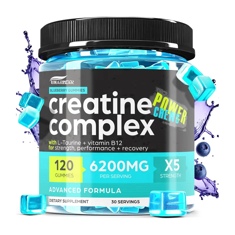 Pre Workout Supplement 6200mg Creatine Monohydrate Alpha GPC Complex Creatine Gummies
