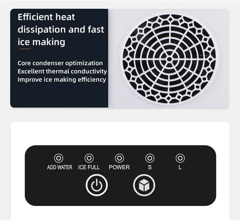 Popular Portable 1.5L Ice Cube Makers Fast Ice Maker Making Machine for Home/Office/Bar