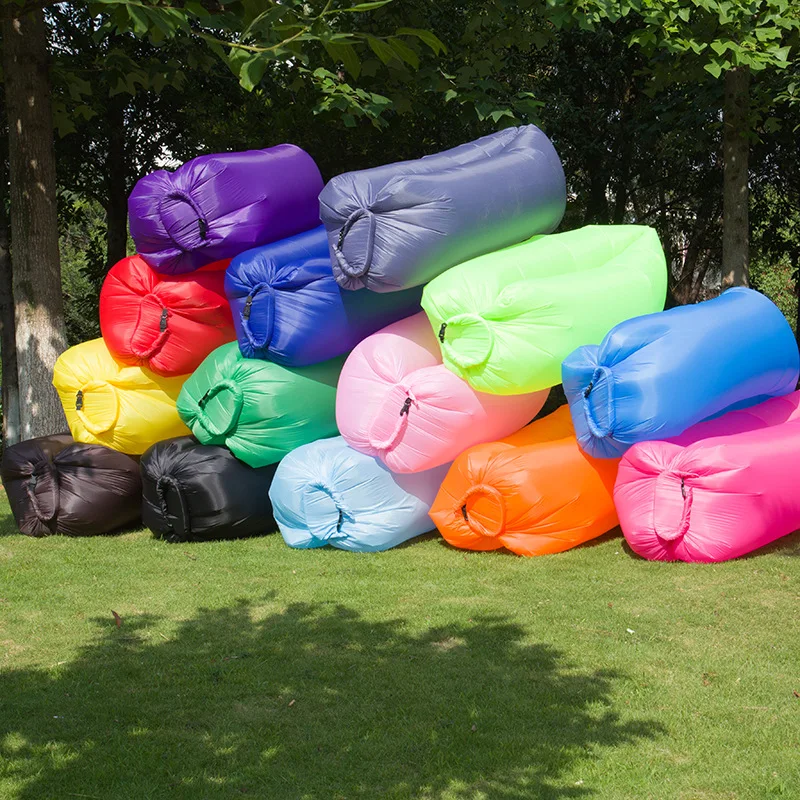 Colorful Inflatable Air sofa Camping  Folding Lazy Beach Sleeping Sofa for outdoor