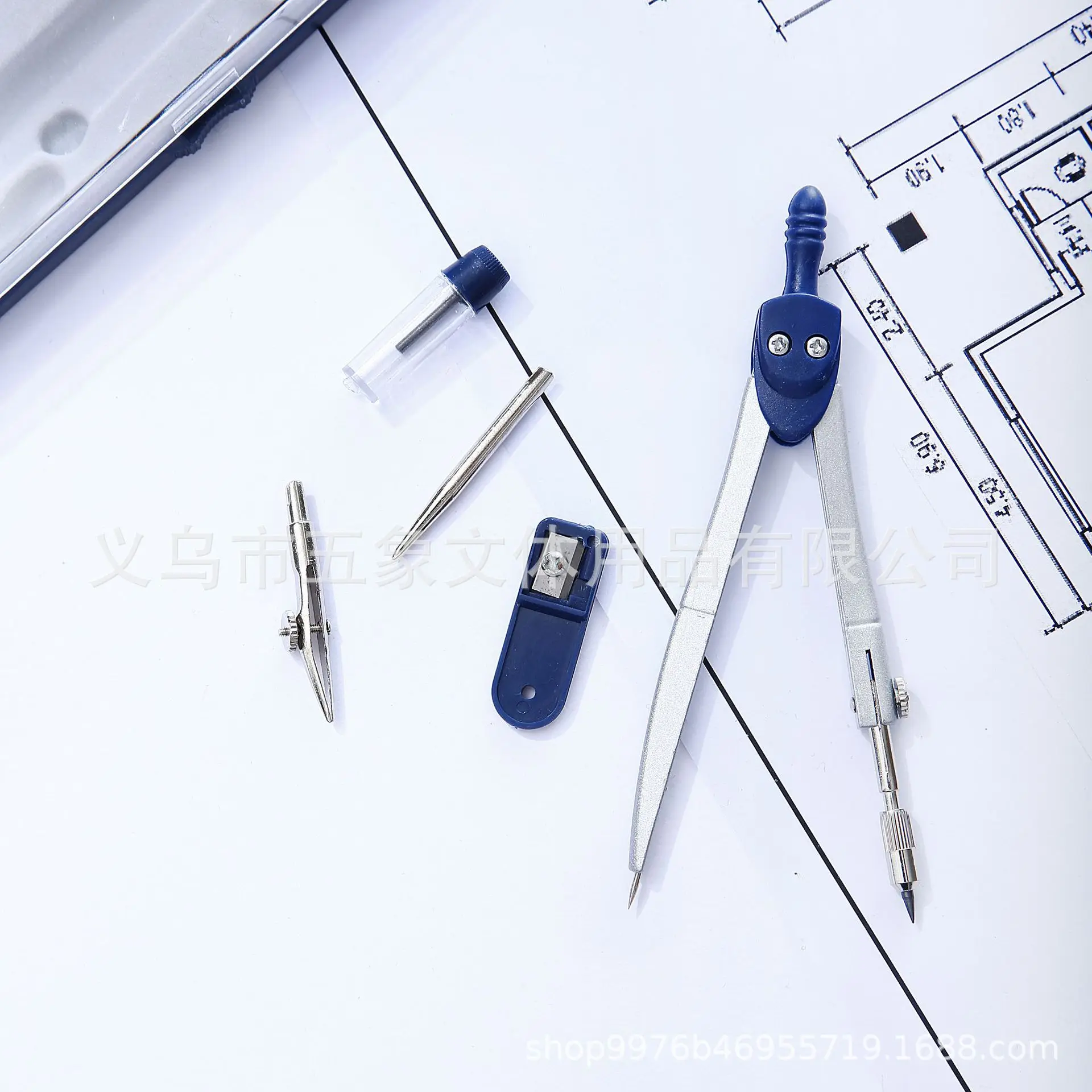 Newest Metal Drawing Instrument Student Compass Standard Design Compass Set