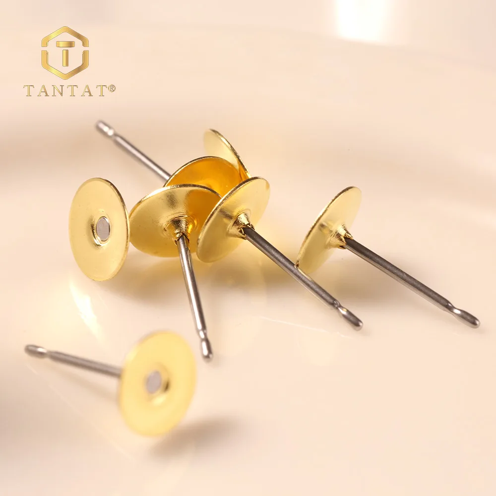 Tantat Jewellery Making Supplies Earring Posts Brass Jewelry Earrings Accessories for Making Earings