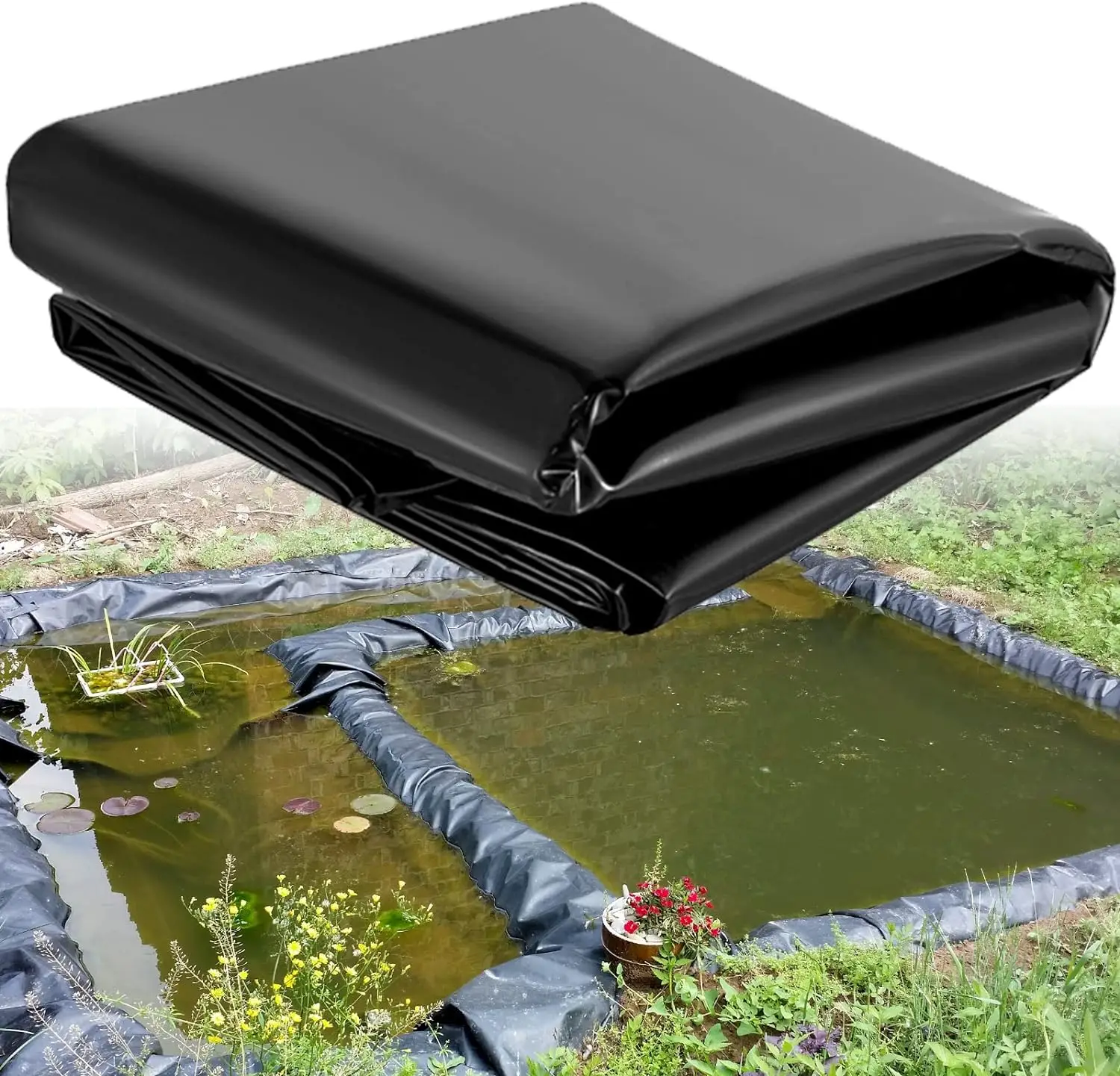 Поставщик изготовленный на заказ белая продукция Epdm мембранная резина для бассейна открытом воздухе гидроизоляционная мембрана подводка пруда