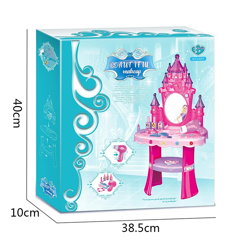 KSF Hot Selling Dressing Table Pretend Playing Games Kids Education Home Beauty Set Pretend Play Toys For Kids Children Toys