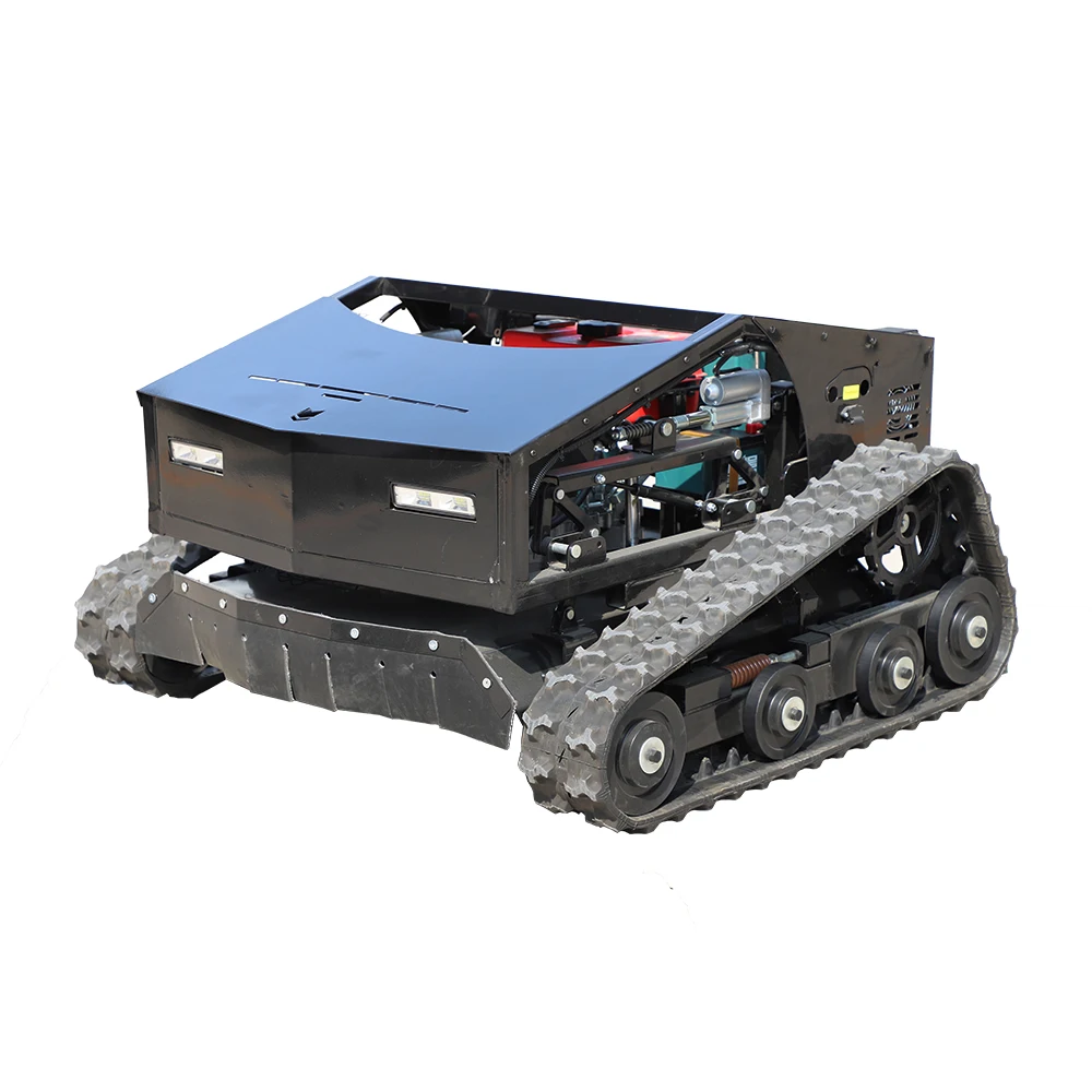 High Performance Grassland Mower Remote Control Rubber Crawled Mini Lawn Mower Long Lifetime Sharp blade for Grass Cutting