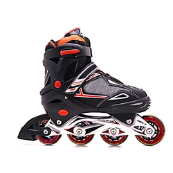Amazon hot Adjustable 4 PU wheels rollerskates roller inline scating skiting shoes patine quad flashing roller skates for kid