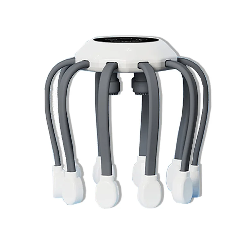 Hot sale 4 Heads Rechargeable Smart Vibration Spider Head Massager Vibrating Octopus Electric Scalp Head Massager