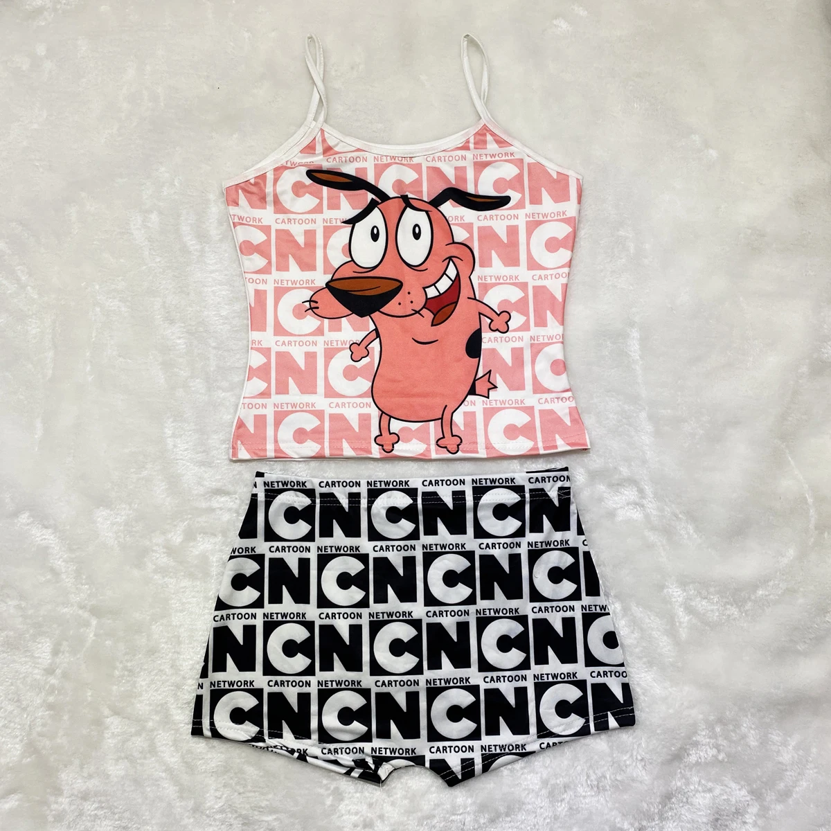 Mimore Fashion Design SEXY pajamas netflix and chill clothing two piece cartoon Outfits