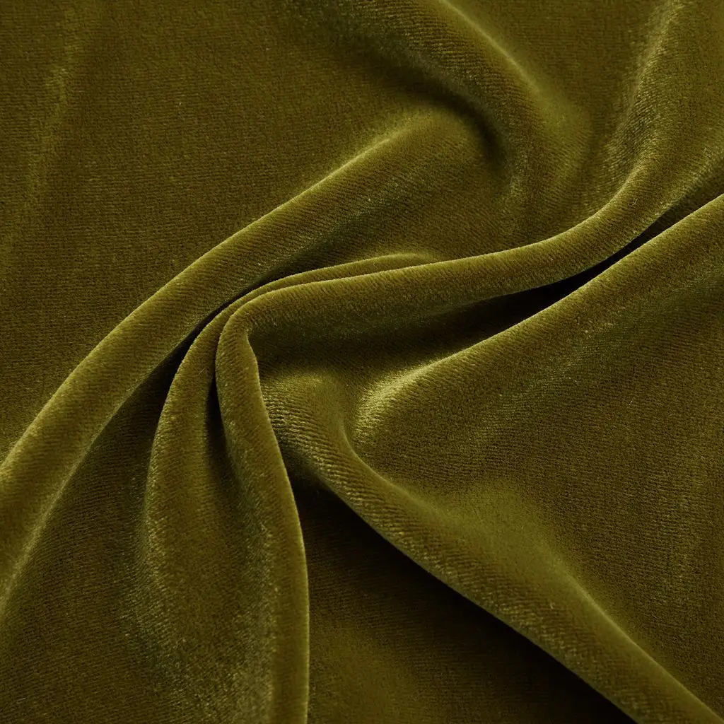 100% Pure Silk Velvet Fabric Solid Color for Garment From China Factory Direct with Wholesale Price