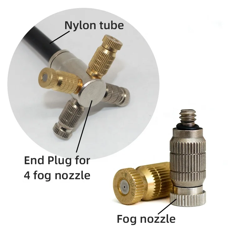 SS Stainless steel fog mist spray nozzle high pressure cooling misting system cleaning fitting