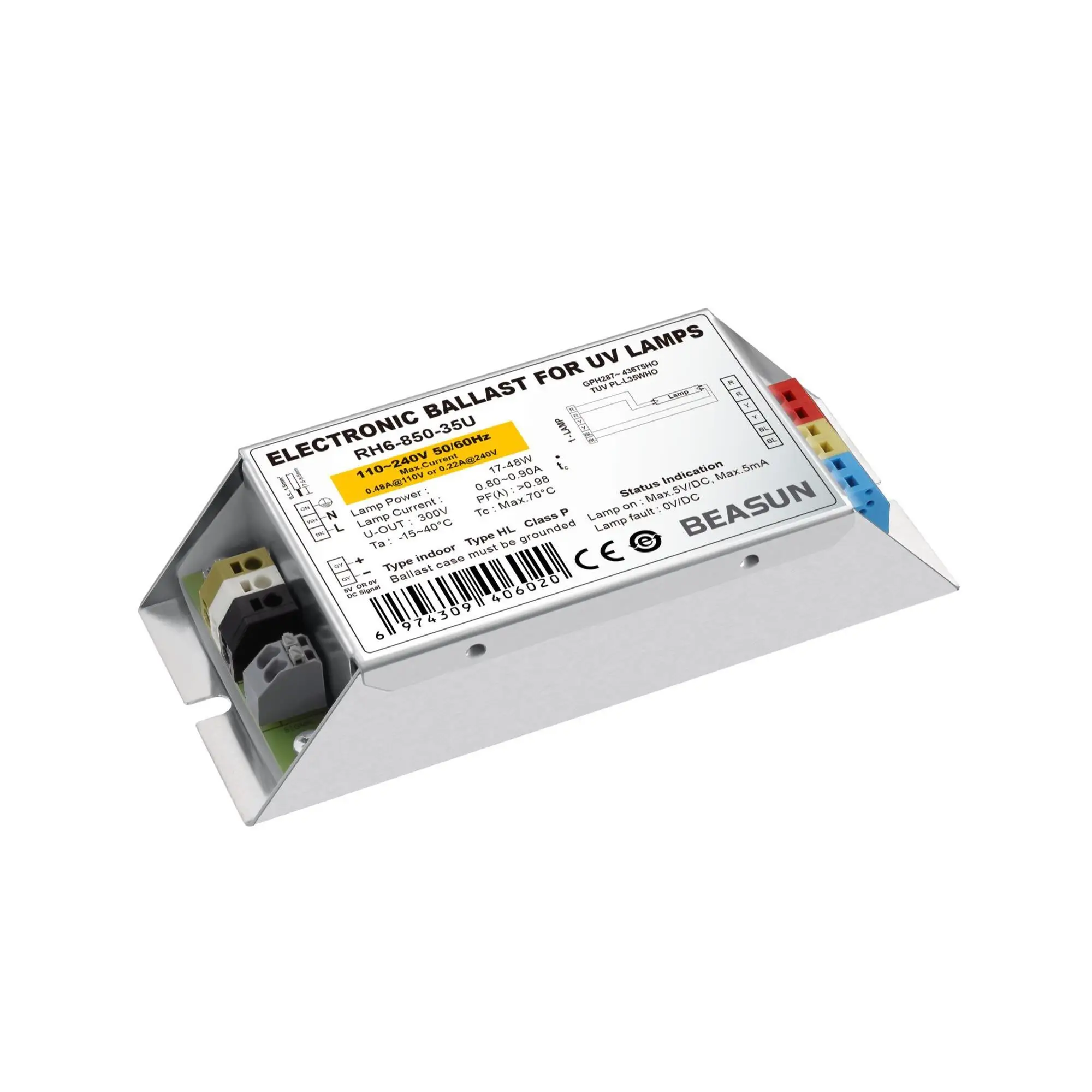 Отличная цена RH6-425-2/18U электронный балласт 2*10 ~ 21 Вт 1*21 40 UVC бактерицидная лампа