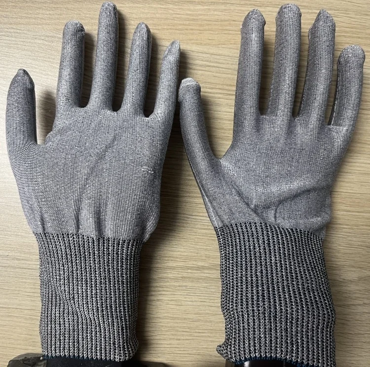 Level 5  Hppe Liner Cut Resistant Industry Working Knitted Gloves