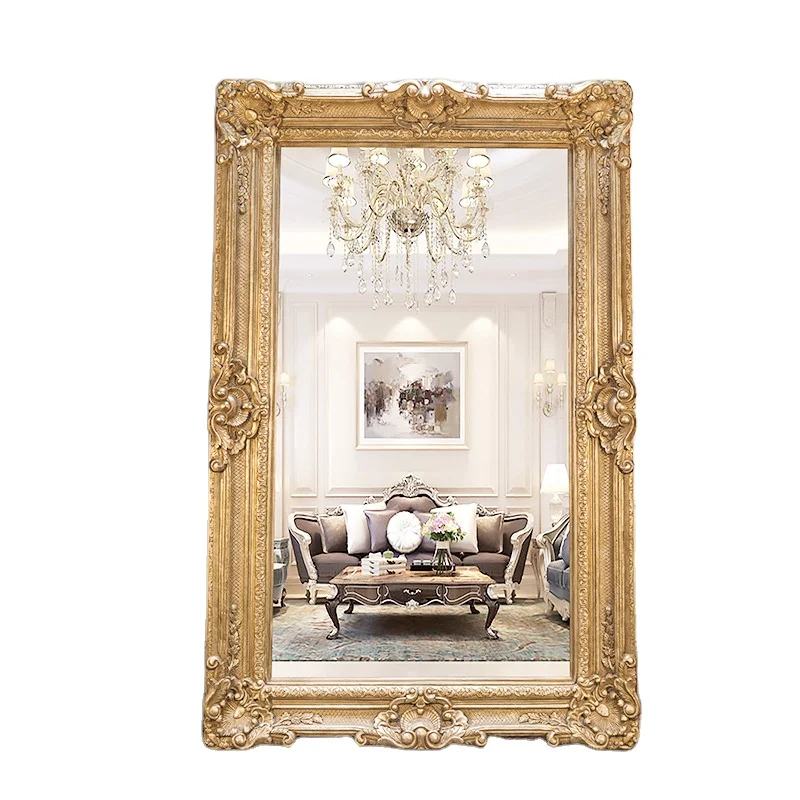 
MOK Ornate frame length stand wide antique big large wall full body project mirror 