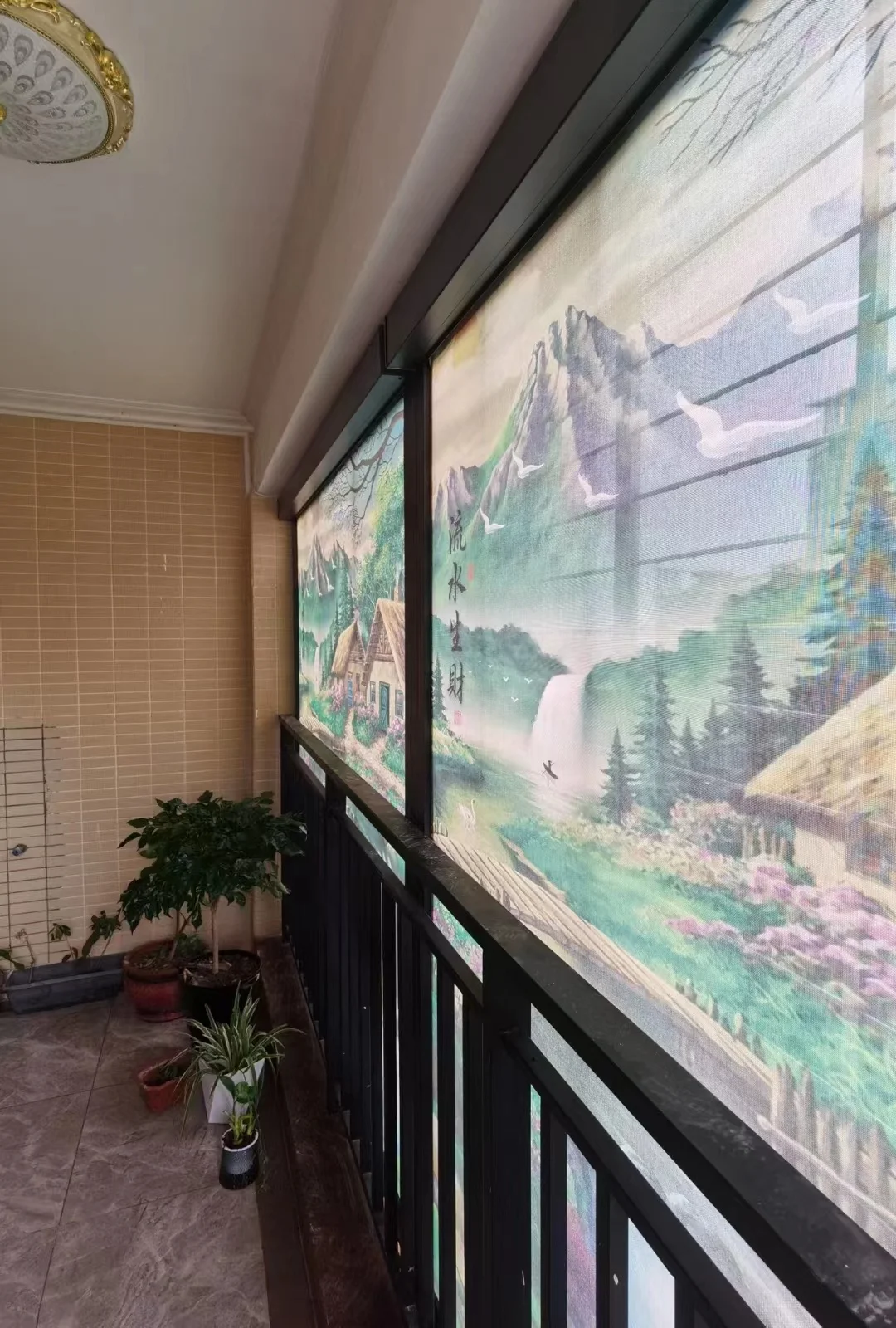 affordable perforated aluminum zip blinds automatic/manual zip track pvc screen shades for windows/doors