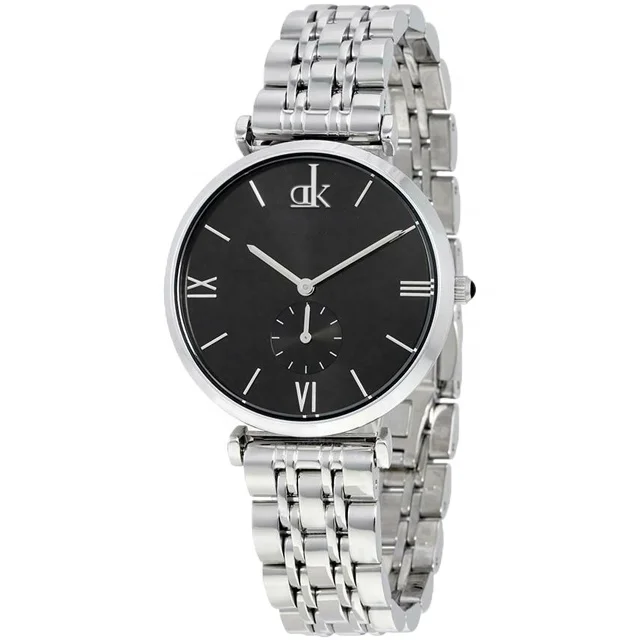 Black Dial Silver Brand Watches Japanese Quartz Movt Wrist Luxury Watch Stainless Steel Waterproof Men watches