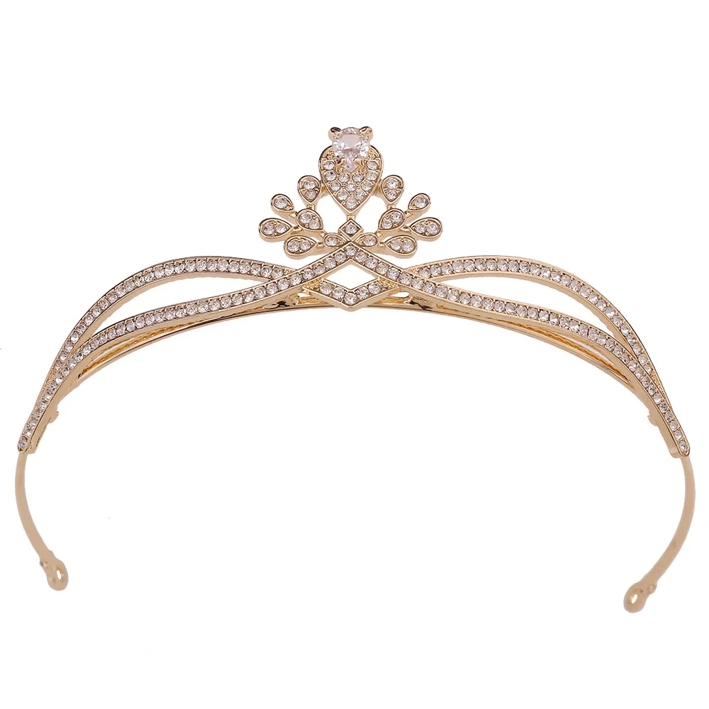 Celebrity style Korean version of the princess headdress zircon crown bride wedding wedding dress accessories