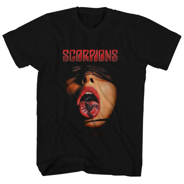 Mens Streetwear Loose Half Sleeve T-shirts popular logo printed trend short sleeve Cotton Tee Men rock bands t-shirt