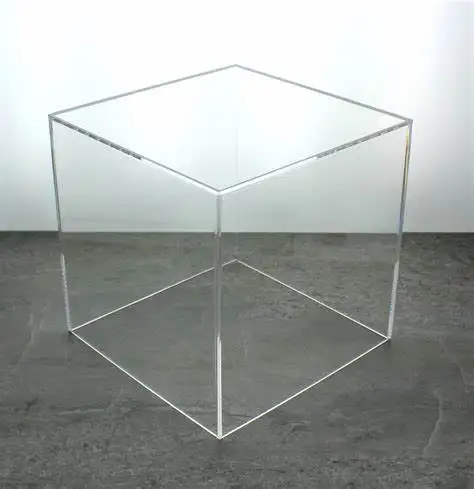 Clear 5 sided acrylic display box,12x12x12 clear acrylic display cube
