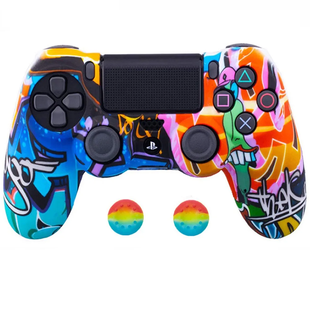 Soft Silicone Gel Rubber Case Cover For SONY Playstation 4 PS4 Controller Skin Protection Case For PS4 Pro Gamepad Controller