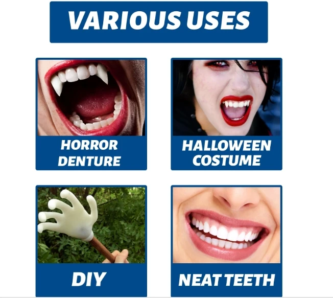 OEM New Arrive Moldable False teeth False Teeth Gel Can be Used To Temporarily Fill Or Fix Missing And Broken Teeth