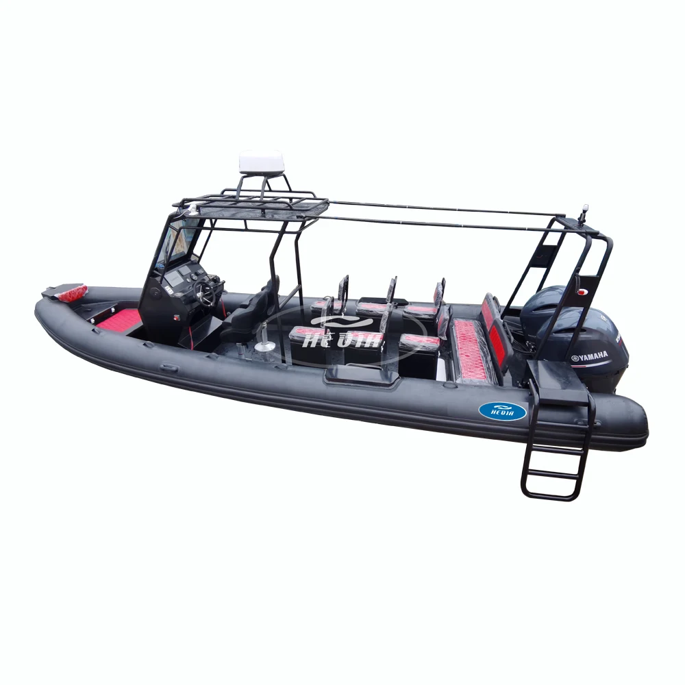 luxury yacht 25 foot 760cm inflatable aluminum rib boat made in China